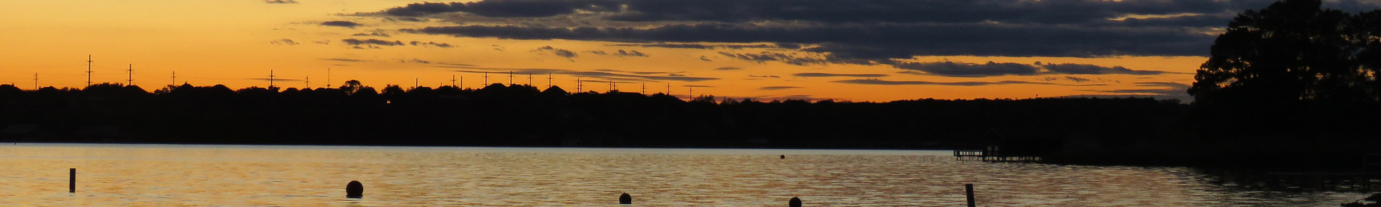 sunset over Lake Granbury