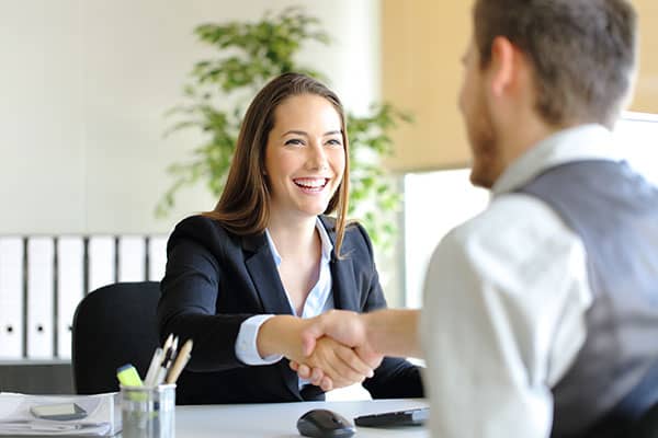 Business people shaking hands